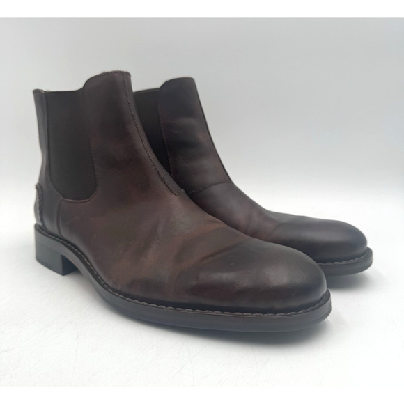 LIGHTLY USED Wolverine MONTAGUE Men's Chelsea Work Boot Brown US Size 9.5 Medium - Picture 1 of 11
